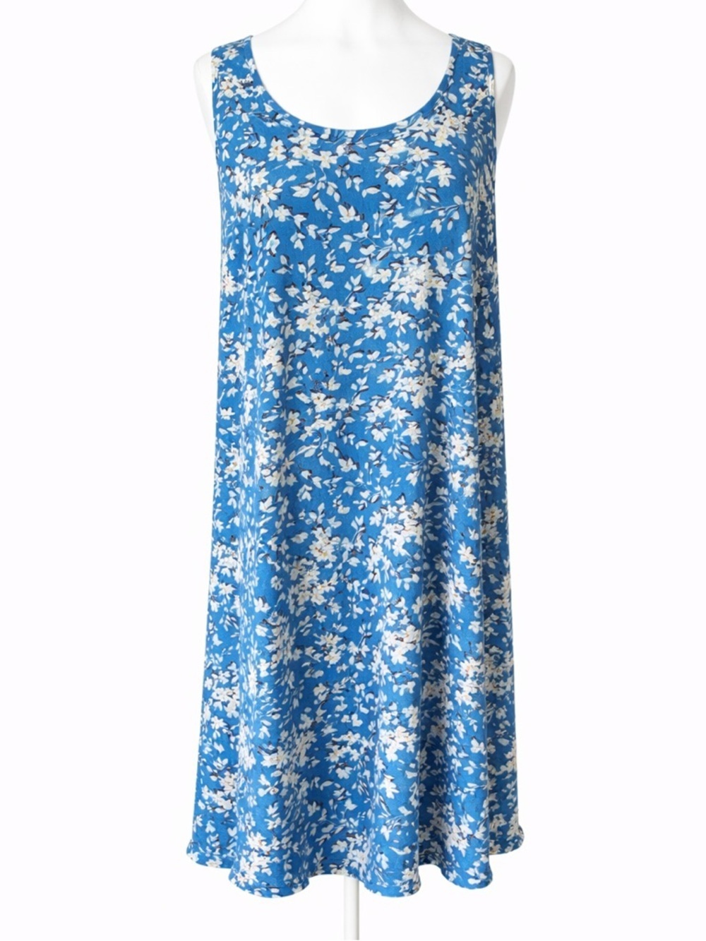Draper James Blue and White Sleeveless Scoop Neck Floral Sundress Size XXL